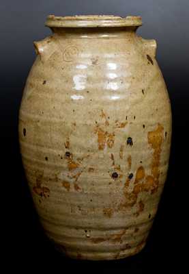 Very Rare Isaac E. Gay, Kershaw County, SC Alkaline-Glazed Stoneware Jar