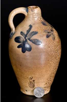 1/4 Gal. Decorated Stoneware Jug, late 18th or early 19th century