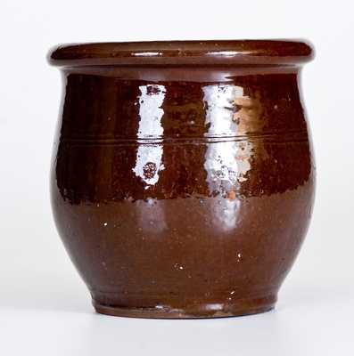 Unusual L. KOPP (Lineboro, MD) Glazed Redware Cream Jar
