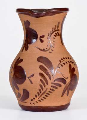 Tanware Pitcher with Unusual Shape, New Geneva, PA, circa 1880