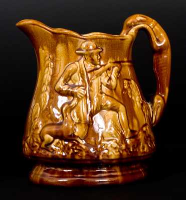 Rockingham Ware Pitcher att. Edwin Bennett, Baltimore, MD, circa 1850