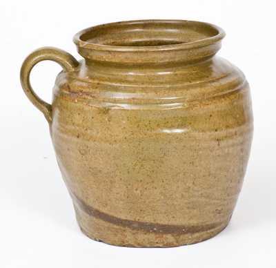 Unusual Alkaline-Glazed Stoneware Stew Pot att. Dave Drake, Lewis Miles Pottery, Edgefield, SC