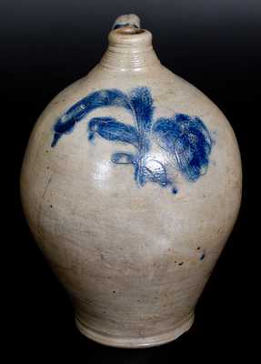 Stoneware Jug with Incised Floral Decoration att. John Remmey III, Manhattan, c1810