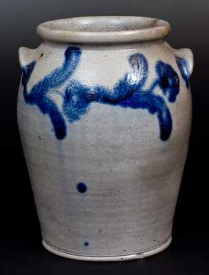 1 Gal. Baltimore Stoneware Jar w/ Floral Decoration, circa 1825