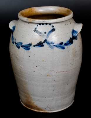 3 Gal. Stoneware Jar with Brushed Decoration, Baltimore, circa 1825