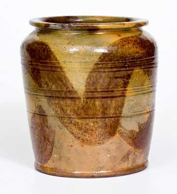 Redware Jar with Brushed Manganese Decoration