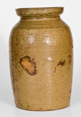 Rare Stoneware Jar Marked J. P. BODIE / MAKER, Edgefield District, SC