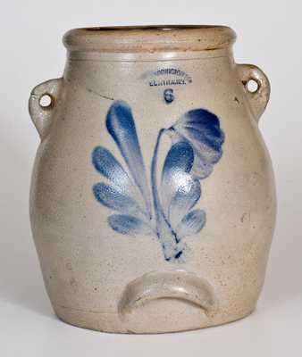 E. W. FARRINGTON / ELMIRA, NY Stoneware Batter Pail with Floral Decoration