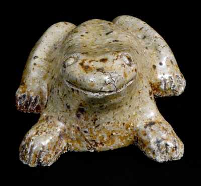 Unusual Stoneware Frog with Hand-Modeled Details