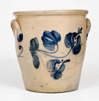 2 Gal. Stoneware Jar with Tulip Decoration