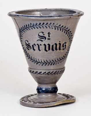 Very Fine 19th Century German Stoneware Chalice with Incised and Stamped Decoration