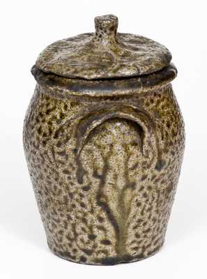 Unusual North Carolina Lidded Stoneware Jar