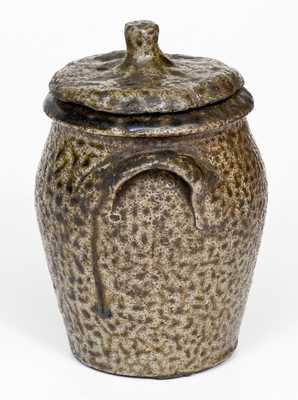 Unusual North Carolina Lidded Stoneware Jar