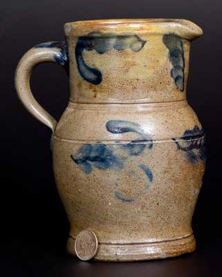 Quart-Sized attrib. Remmey, Philadelphia, Stoneware Pitcher