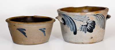 Two Stoneware Milkpans, Baltimore and Chester County, PA