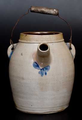 SIPE & SONS, / W MSPORT. PA Stoneware Batter Pail w/ Cobalt Foliate Decoration
