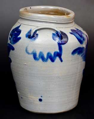 Fine Three-Gallon Stoneware Jar attrib. R.J. Grier, Chester County, PA, circa 1860