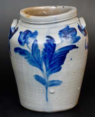 Fine Three-Gallon Stoneware Jar attrib. R.J. Grier, Chester County, PA, circa 1860