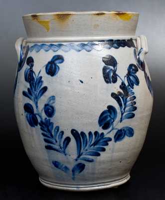 Three-Gallon Stoneware Jar w/ Elaborate Decoration, att. Henry H. Remmey, Philadelphia