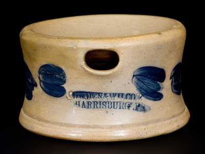 Scarce COWDEN & WILCOX / HARRISBURG. PA Stoneware Spittoon