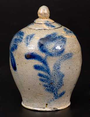 Fine and Rare Stoneware Christmas Day Presentation Bank, Remmey, Philadelphia, 1872