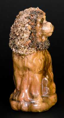 Glazed Redware Spaniel Bank, George Wagner, Lehighton, PA