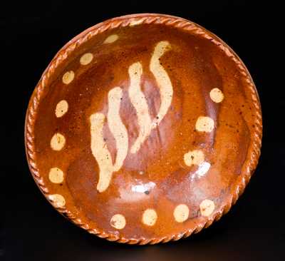 Miniature Slip-Decorated Redware Bowl, probably Pennsylvania origin, 19th century