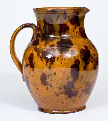 Glazed Redware Pitcher, Pennsylvania origin, 19th century