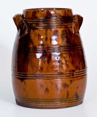 Glazed Redware Jar, attrib. Vickers Family, Chester County, PA, early 19th century