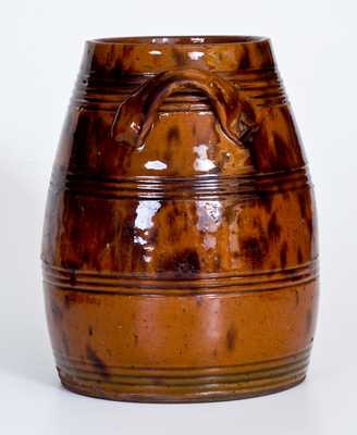 Glazed Redware Jar, attrib. Vickers Family, Chester County, PA, early 19th century
