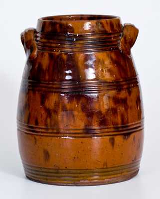Glazed Redware Jar, attrib. Vickers Family, Chester County, PA, early 19th century