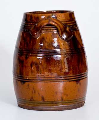 Glazed Redware Jar, attrib. Vickers Family, Chester County, PA, early 19th century