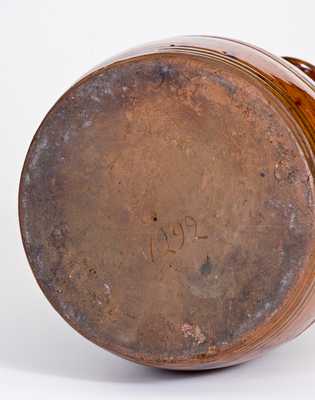Glazed Redware Jar, attrib. Vickers Family, Chester County, PA, early 19th century