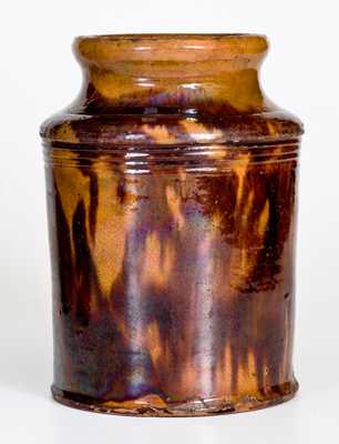 Glazed Redware Jar, Pennsylvania origin, second quarter 19th century