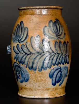 Exceptional Stoneware Rundlet w/ Profuse Decoration, att. H.H. Zigler, Newville, PA, c1852-65
