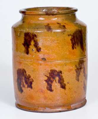 Glazed Redware Jar, Pennsylvania origin, 19th century