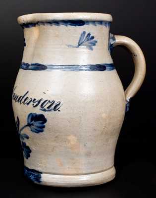 Fine Three-Quart Stoneware Presentation Pitcher, attrib. Richard C. Remmey, Philadelphia, PA