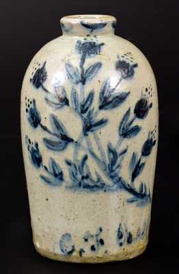 Extremely Rare JOHN BELL / WAYNESBORO Celadon-Glazed Stoneware Jug Inscribed "C. F. Bell"