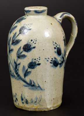 Extremely Rare JOHN BELL / WAYNESBORO Celadon-Glazed Stoneware Jug Inscribed "C. F. Bell"