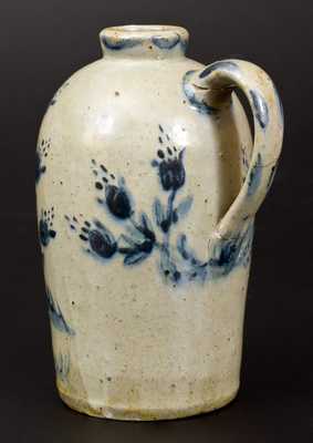 Extremely Rare JOHN BELL / WAYNESBORO Celadon-Glazed Stoneware Jug Inscribed "C. F. Bell"