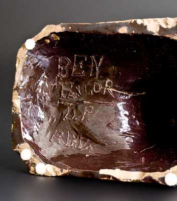 Extremely Rare and Important A. P. Donaghho, Parkersburg, WV Stoneware Spaniel