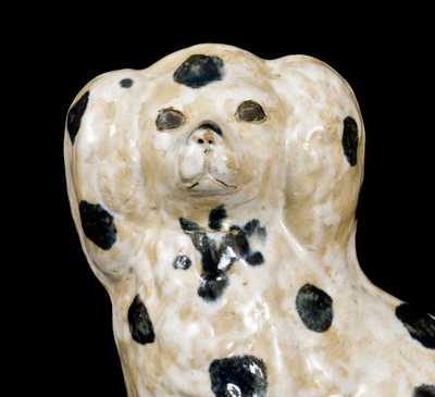 Extremely Rare and Important A. P. Donaghho, Parkersburg, WV Stoneware Spaniel