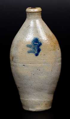 Rare Cobalt-Decorated Stoneware Flask, Dated