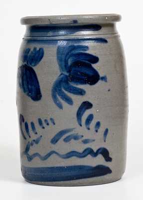 Fine One-Gallon Stoneware Jar with Freehand Cobalt Decoration, Western PA origin, circa 1875