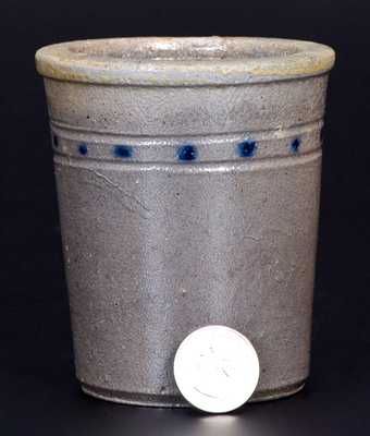 Extremely Rare Cobalt-Decorated Stoneware Tumbler, att. Charles F. Decker, Tennessee