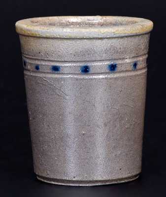 Extremely Rare Cobalt-Decorated Stoneware Tumbler, att. Charles F. Decker, Tennessee