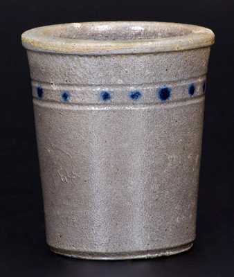 Extremely Rare Cobalt-Decorated Stoneware Tumbler, att. Charles F. Decker, Tennessee