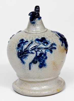 Extremely Rare Stoneware Bank w/ Applied Decoration and Bird Finial, probably Richard C. Remmey, Philadelphia