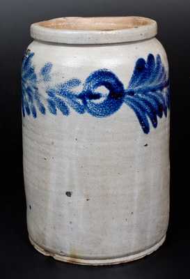 H. MYERS (Henry Remmey) Baltimore Stoneware Jar with Brushed Decoration