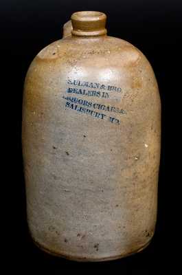 Baltimore Stoneware Jug with Impressed SALISBURY, MD Advertising